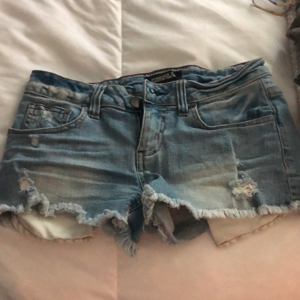 Distressed Jean Shorts